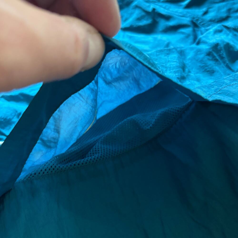 Reebok Teal Blue Full Zip Nylon Windbreaker Jacket Big Logo Back‎ 90's Vintage - Picture 7 of 9